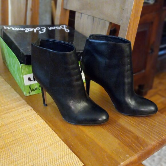 HEELED ANKLE BOOTS BLACK Size 6 - Picture 2 of 5